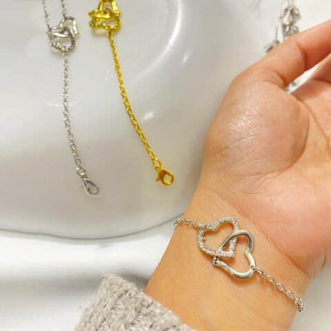 elegant heart bracelets available now at justajewels